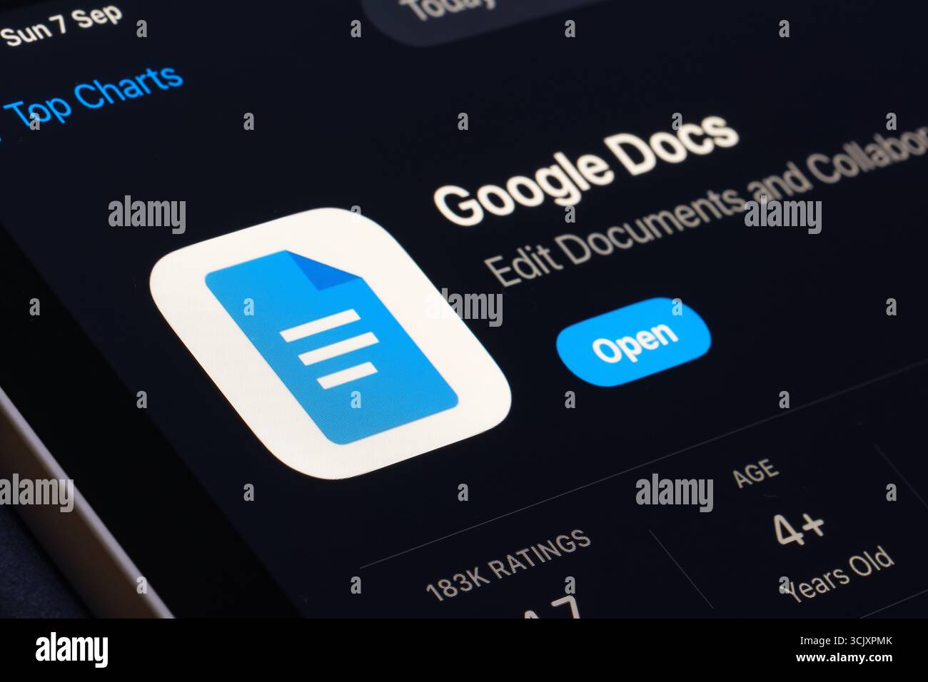 Google Docs App Stockfoto