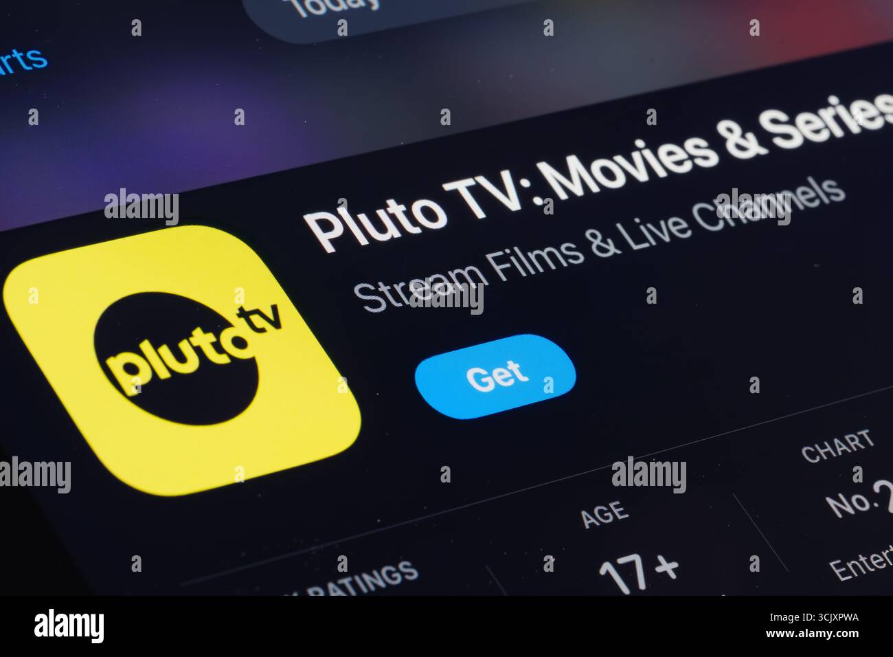 Pluto TV-App Stockfoto