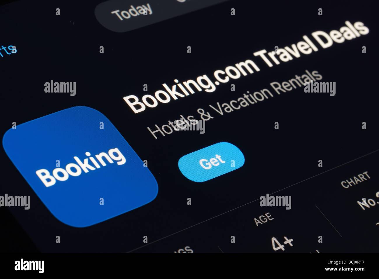 Booking.com app Stockfoto
