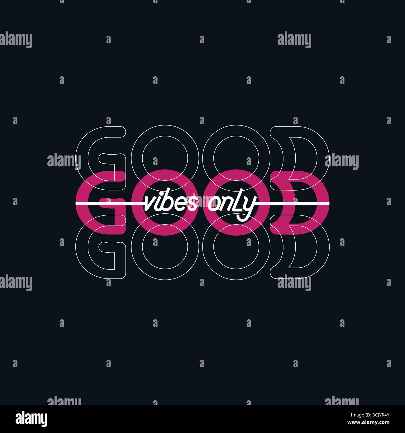 „Good Vibes Only“-T-Shirt-Design Stock Vektor