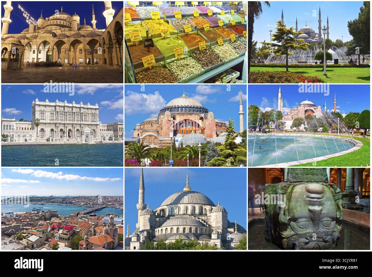 Sammlung von schönen Fotos in Istanbul, Türkei Stockfoto