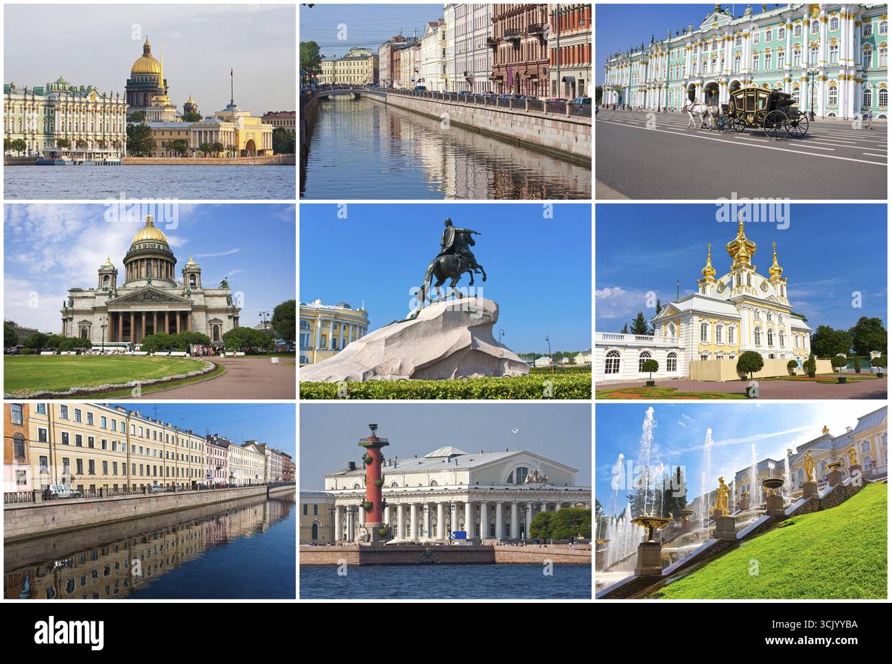 Sammlung von schönen Fotos in Sankt Petersburg, Russland Stockfoto