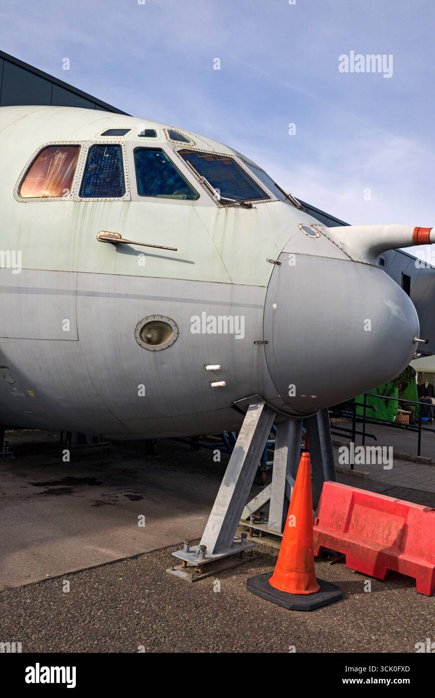 Vickers VC10 C1K XV106 Cockpit. Avro Heritage Museum. Stockfoto