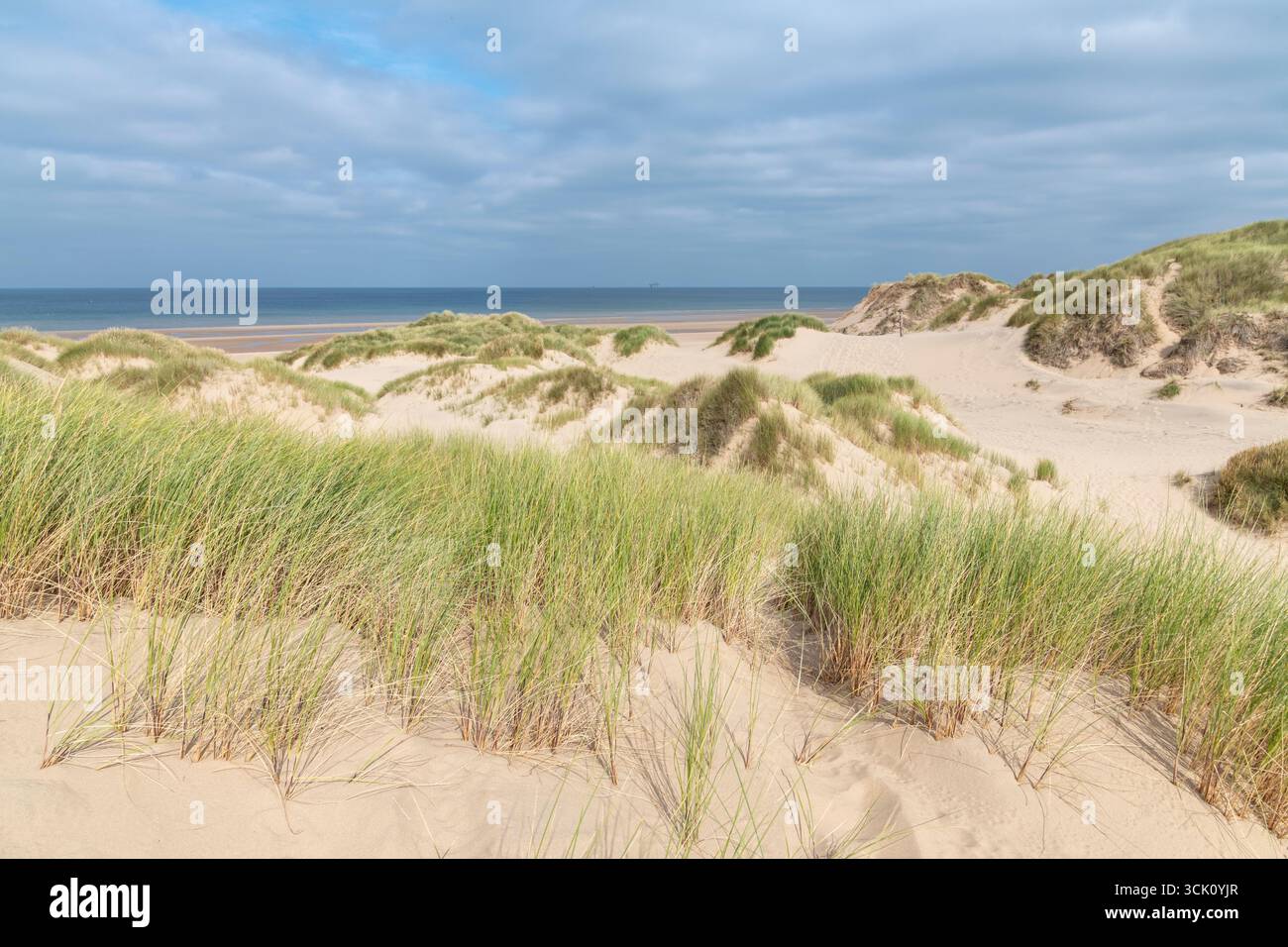 Sanddünen am Formby Point an der Sefton Coast, Merseyside, England. Stockfoto