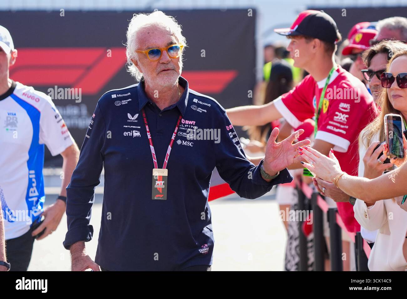 Monza, Italien. September 2025. Flavio Briatore Executive Advisor des BWT Alpine F1 Teams während der Formel 1 Pirelli Gran Premio D'Italia 2025. Quelle: Alessio Morgese/ / Emage / Alamy Live News Stockfoto