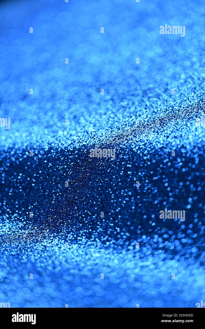 Marineblauer Glitzer Textur Hintergrund funkelnd glänzendes Geschenkpapier Feiertags saisonale Tapetendekoration, Gruß- und Hochzeitseinladungskarte Design e Stockfoto