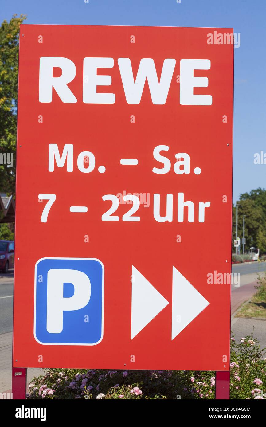 REWE Marken-Discount, Logo, Deutschland Stockfoto
