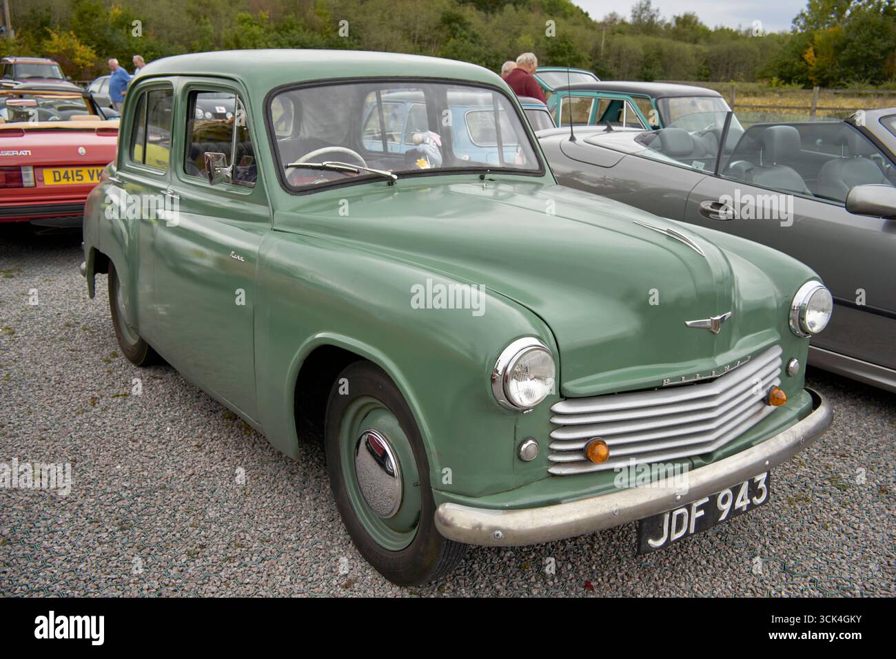 Hillman Minx 1949 Green, britische Oldtimer-Limousine Stockfoto