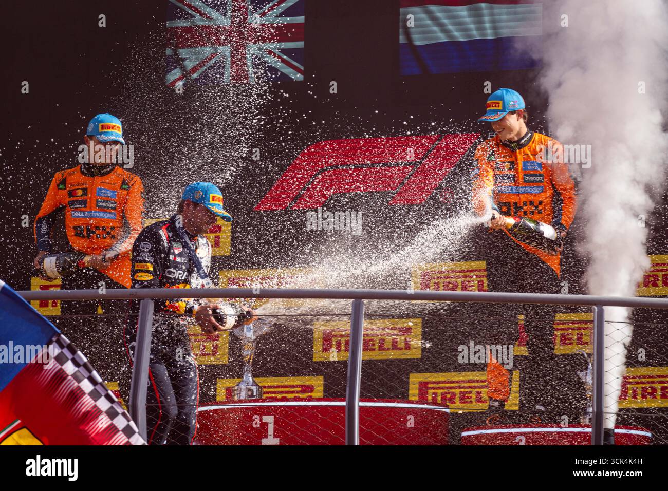 Podium beim Grand Prix von Italien Monza 2025 Temple of Speed Stockfoto
