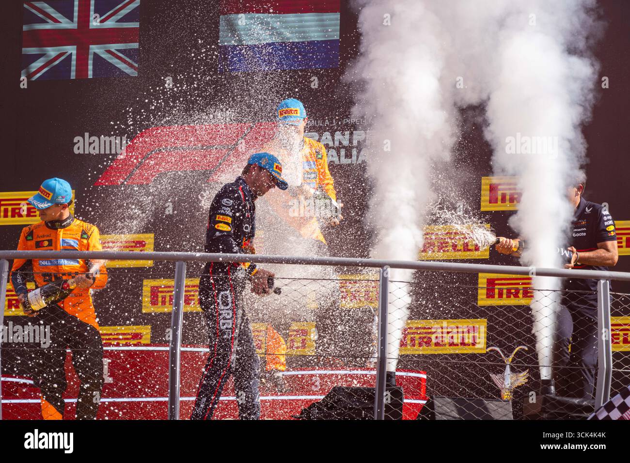 Podium beim Grand Prix von Italien Monza 2025 Temple of Speed Stockfoto