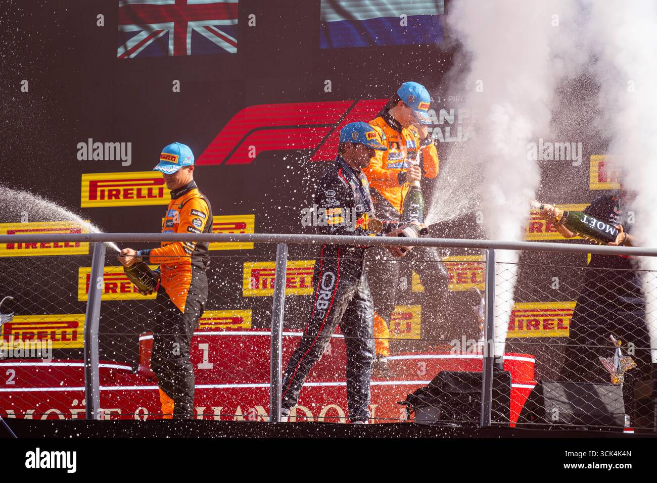 Podium beim Grand Prix von Italien Monza 2025 Temple of Speed Stockfoto