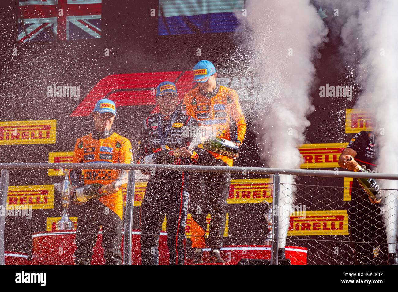 Podium beim Grand Prix von Italien Monza 2025 Temple of Speed Stockfoto