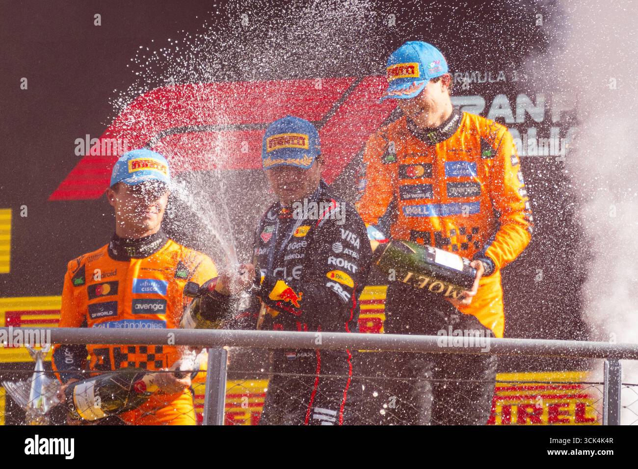 Podium beim Grand Prix von Italien Monza 2025 Temple of Speed Stockfoto