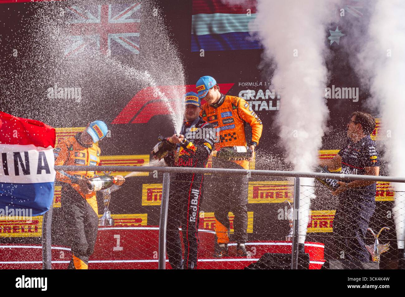 Podium beim Grand Prix von Italien Monza 2025 Temple of Speed Stockfoto