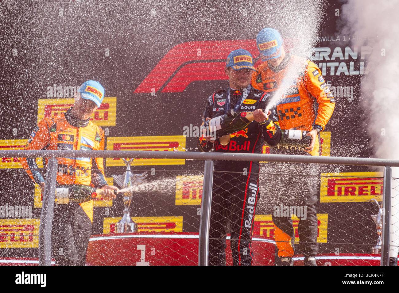 Podium beim Grand Prix von Italien Monza 2025 Temple of Speed Stockfoto