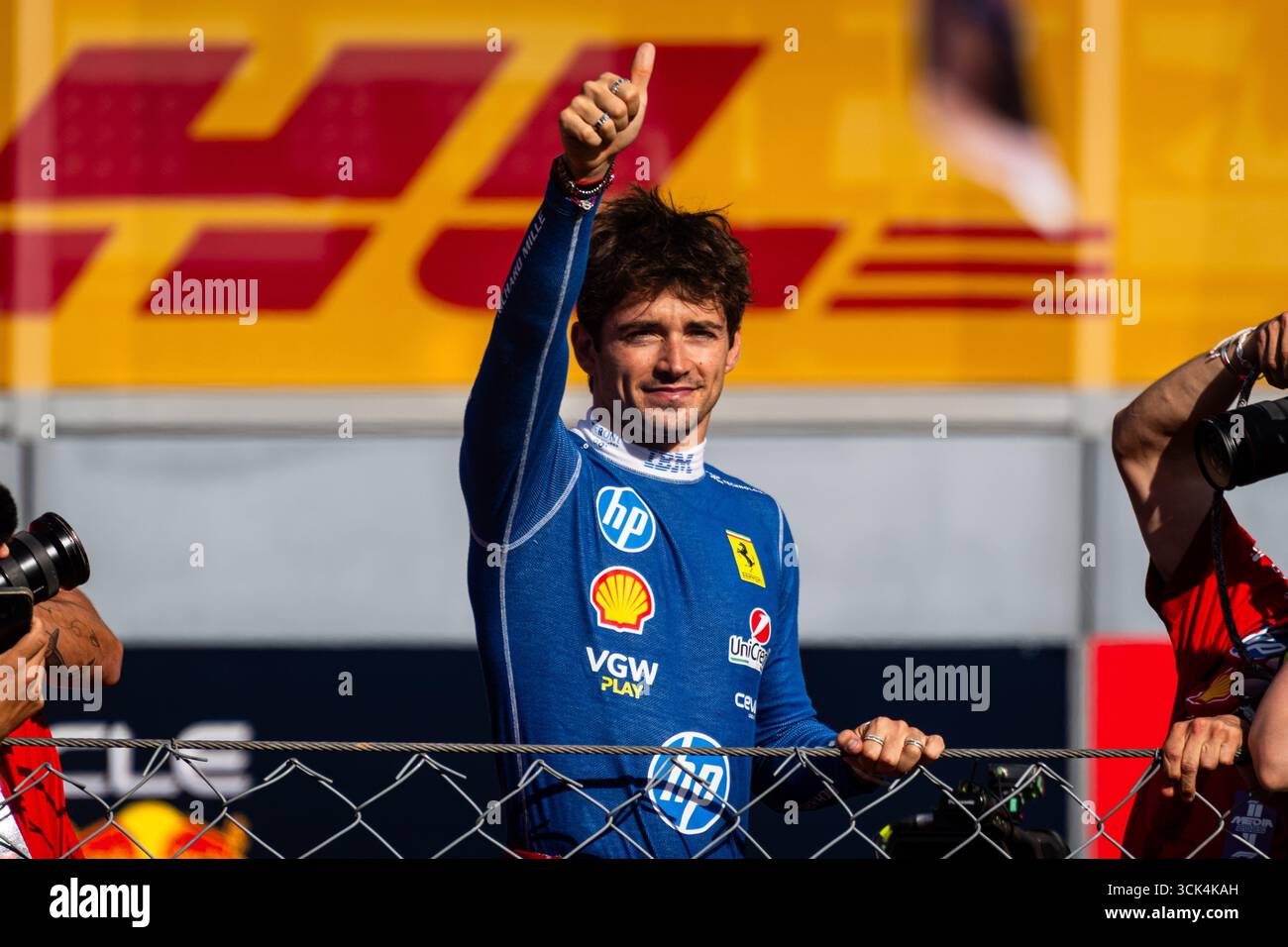 Podium beim Grand Prix von Italien Monza 2025 Temple of Speed Stockfoto