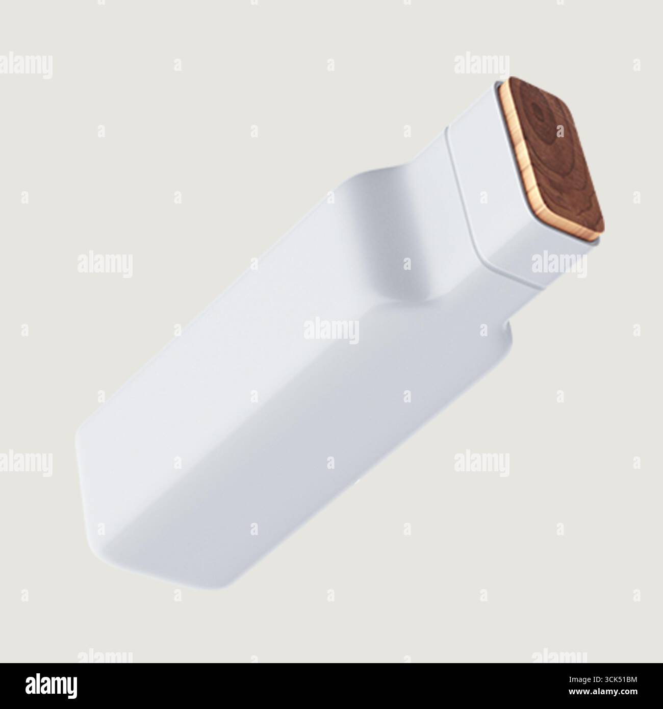 Ein niedliches 3D-Konzept von Formen, die Flasche auf einfachem Hintergrund isoliert sind, passt zu Ihrem Designelement. Stockfoto