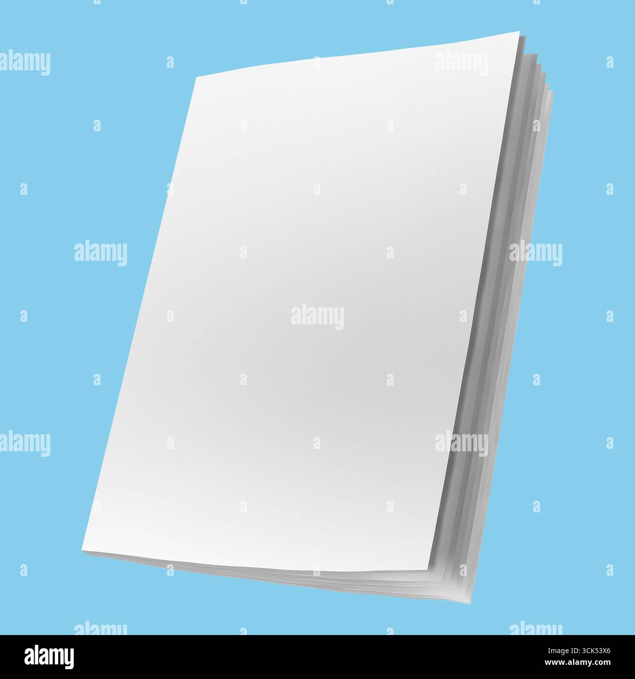Ein leerer Papierstapel, der das Potenzial für Kreativität oder Dokumentation symbolisiert. Stockfoto