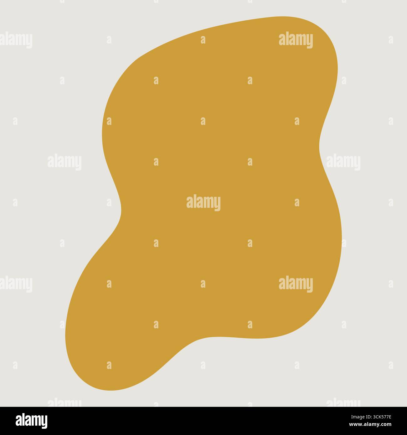 Eine glatte, abstrakte Form in einem warmen goldenen Farbton, ideal für Grafikdesign oder künstlerische Projekte. Stockfoto