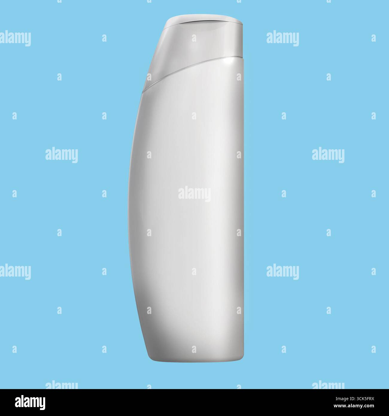 Ein schlankes, modernes Flaschendesign, das normalerweise für Shampoo oder Körperwäsche verwendet wird. Stockfoto