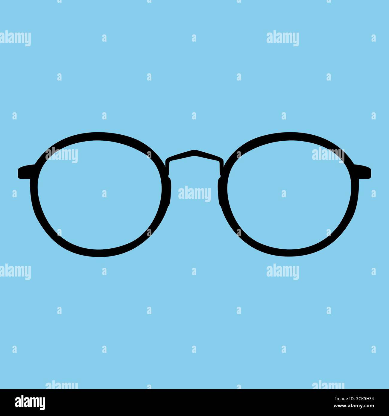 Eine minimalistische Illustration einer Katzensilhouette, die ihre schlanke Form und ihren verspielten Charakter zeigt. Stockfoto