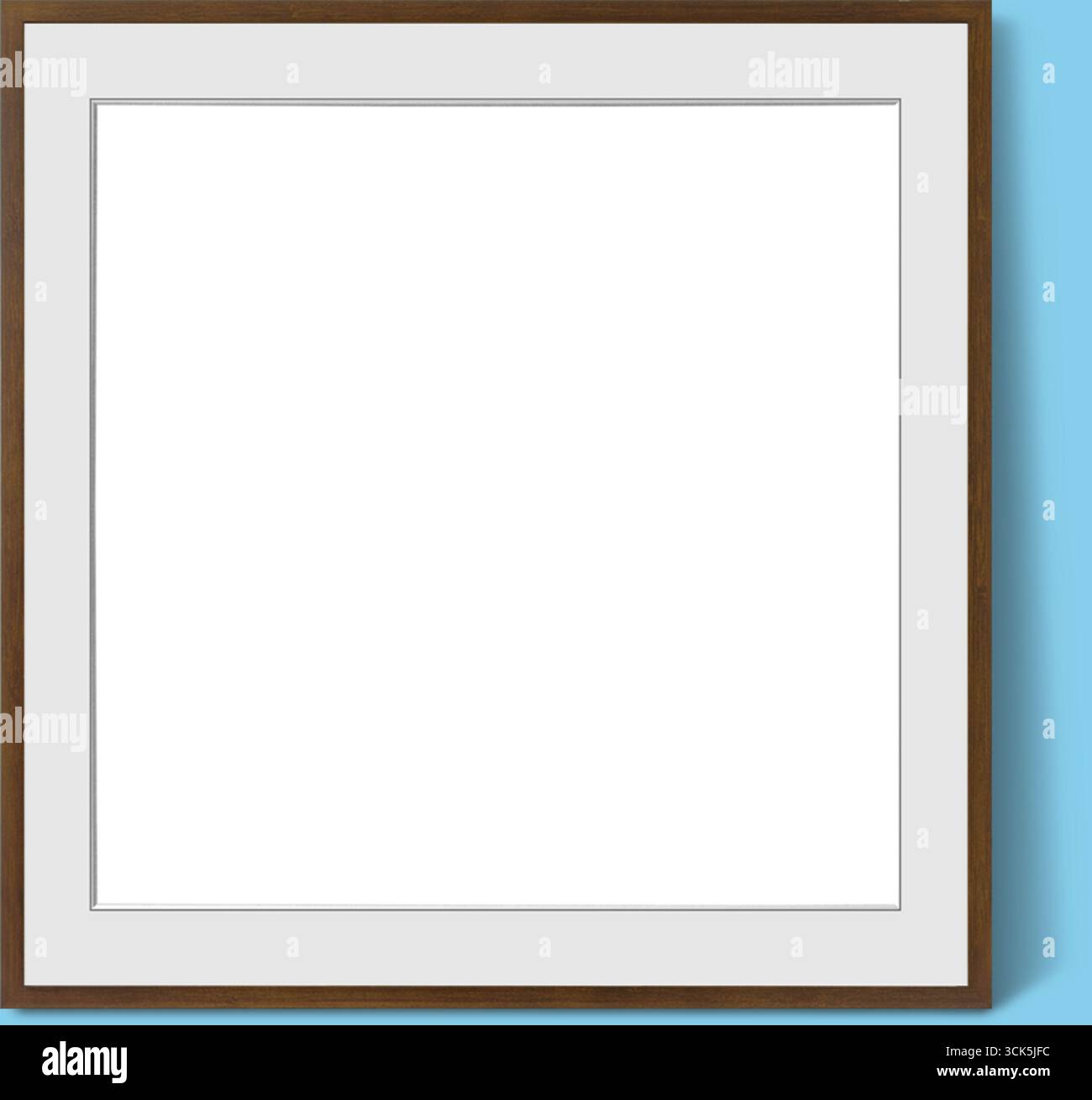 Dieses Bild zeigt einen leeren Rahmen, der einen Raum für Kreativität oder persönliche Ausdrucksmöglichkeiten bietet. Stockfoto