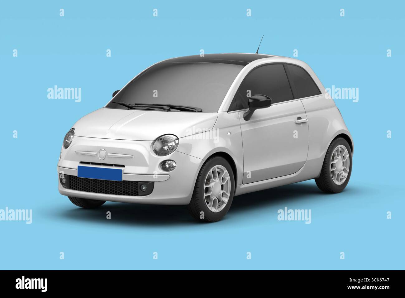 Ein kompaktes, modernes Auto mit schlankem Design und zweifarbigem Farbschema. Stockfoto