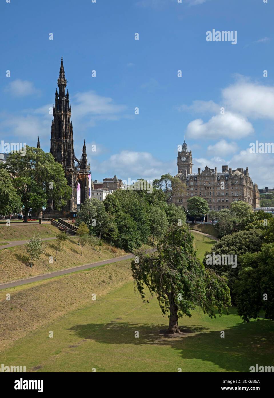 Die Princes Street Gardens East, Edinburgh, Schottland, Großbritannien Stockfoto