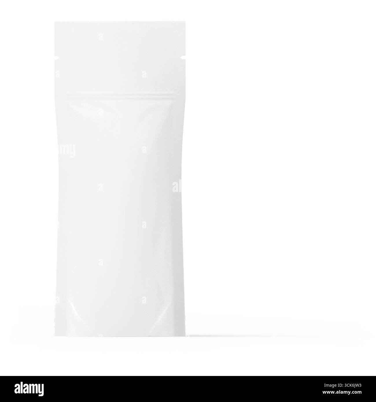 Eine einfache weiße Verpackung, die in der Regel zur Aufbewahrung verschiedener Produkte oder Proben verwendet wird. Stockfoto