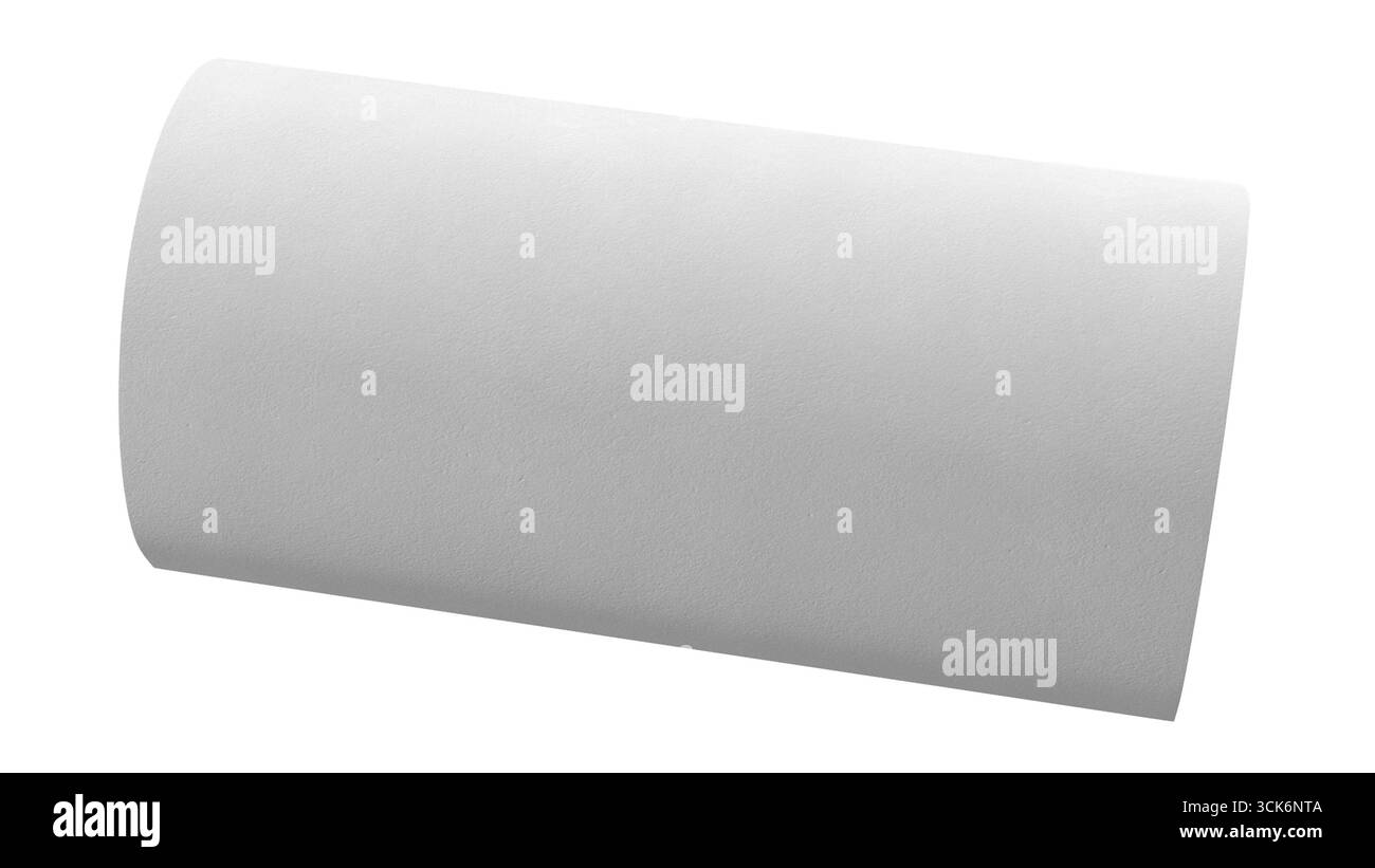 Ein normales, zylindrisches Objekt, wahrscheinlich eine Rolle Papier oder Stoff, das für verschiedene Anwendungen verwendet wird. Stockfoto