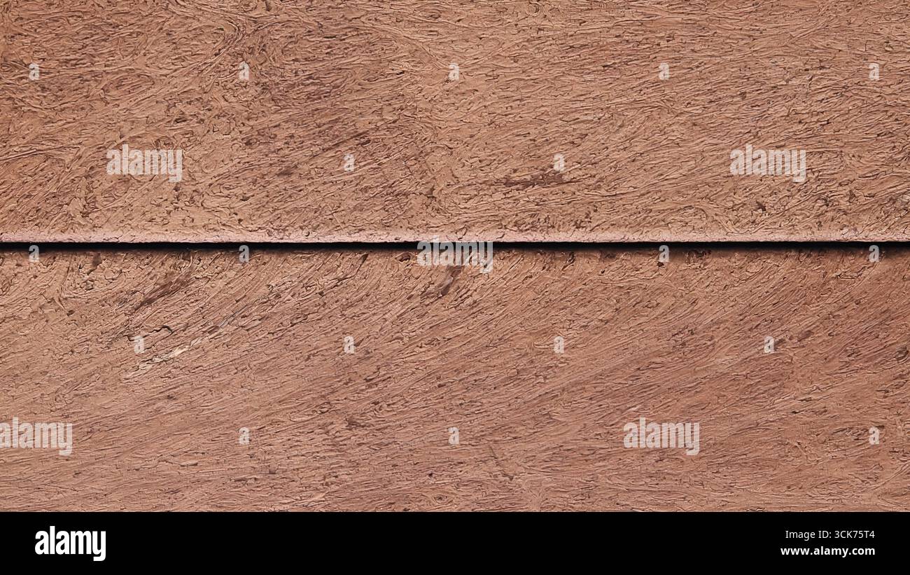 Eine Nahansicht des Holzfußbodens mit glatter, polierter Textur. Stockfoto