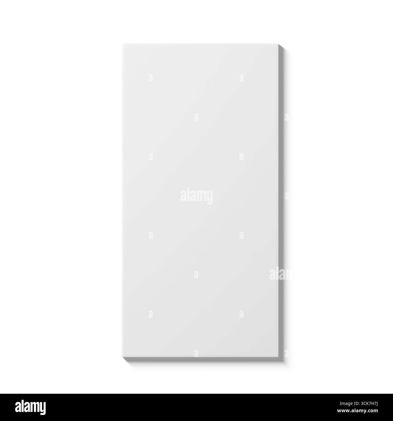 Eine leere vertikale Leinwand, ideal für künstlerische Ausdrucksformen oder Designprojekte. Stockfoto