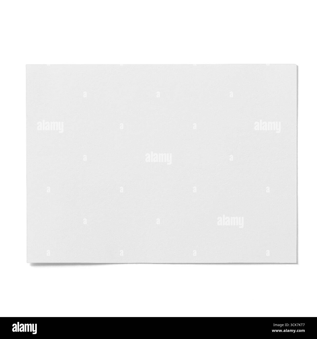Ein leeres Blatt Papier, das für Notizen, Zeichnungen oder Drucken bereit ist. Stockfoto