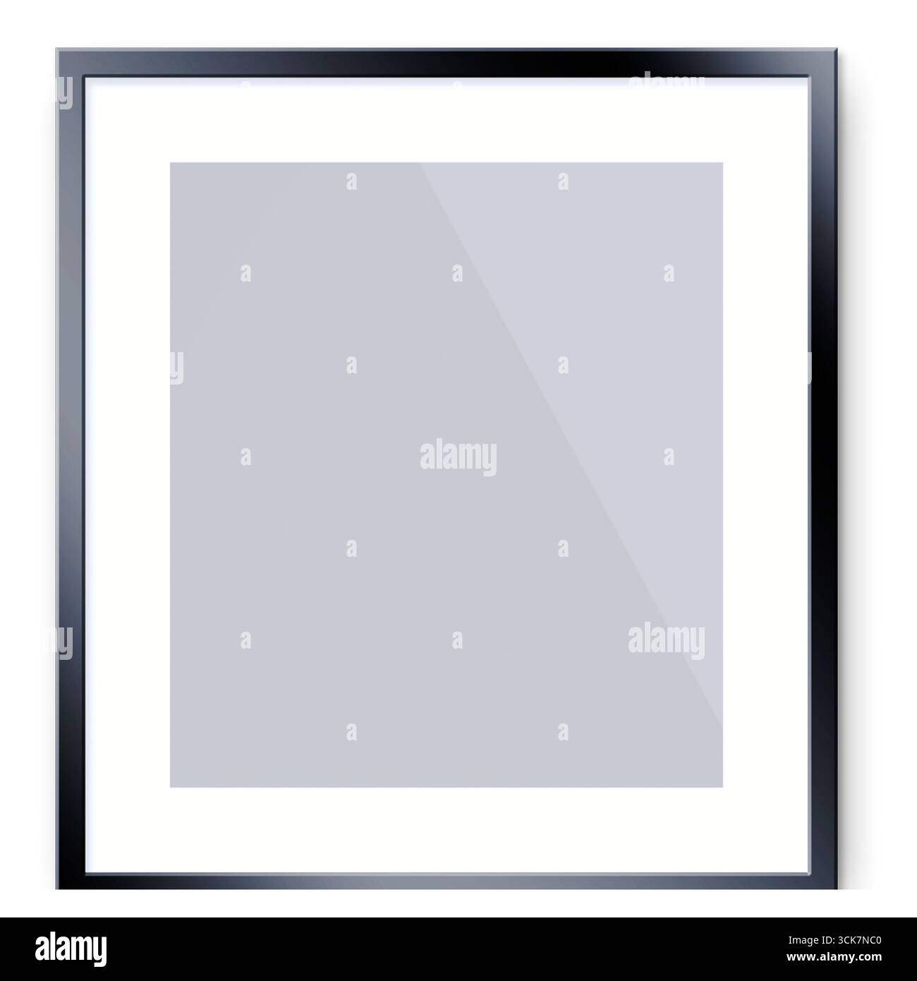 Ein leerer Bilderrahmen, der Raum für Kreativität oder persönlichen Ausdruck anbietet. Stockfoto