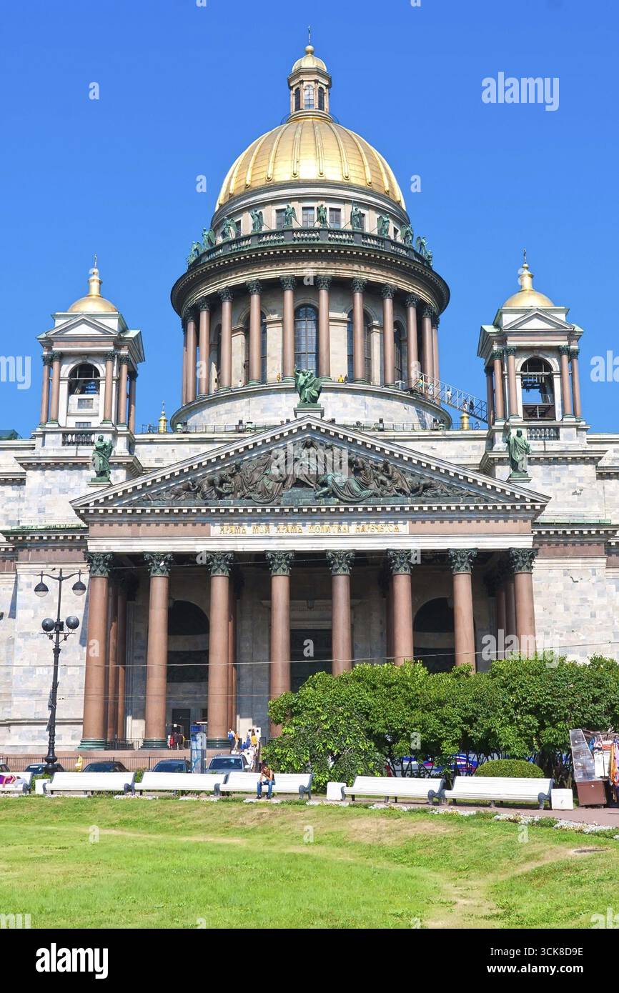 St. Isaak-Kathedrale in Sankt Petersburg, Russland Stockfoto