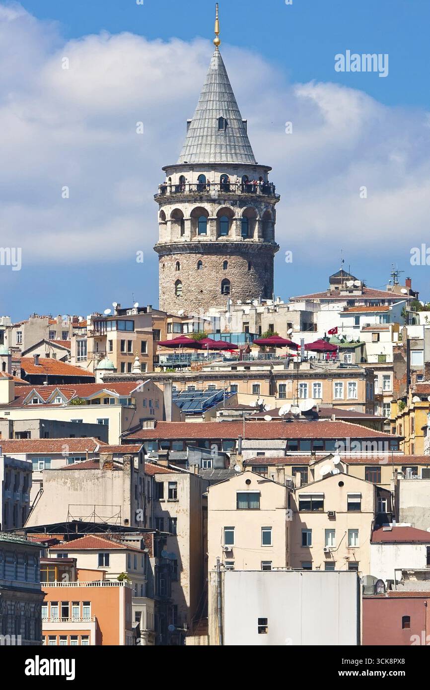 Galata-Viertel in der Nähe von Golden Horn Hafen in Istanbul, Türkei Stockfoto
