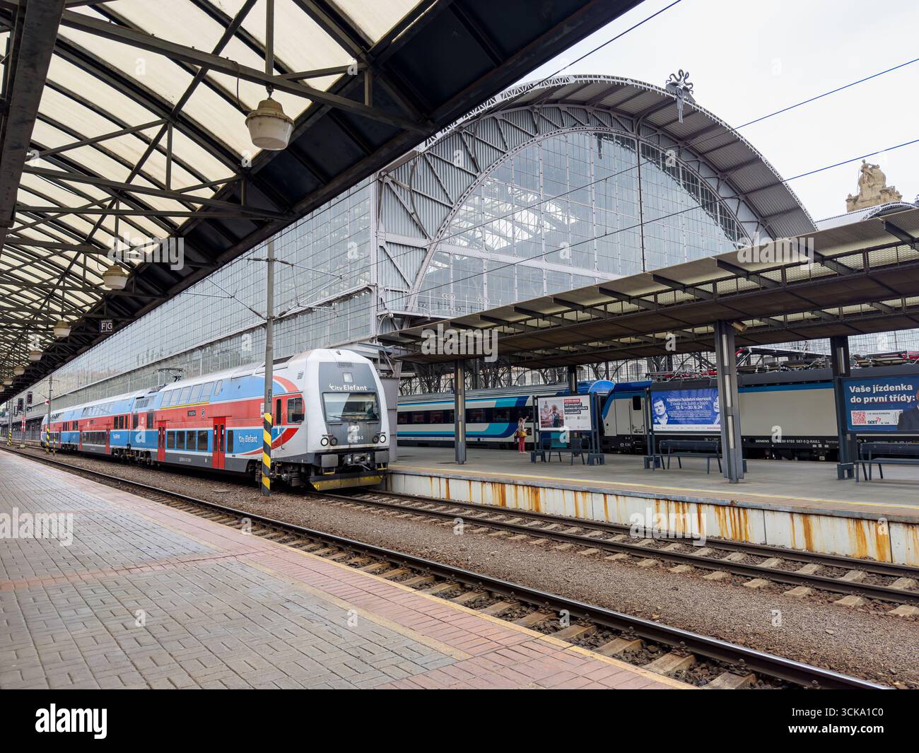 Prag, Tschechische republik - 19. August 2024. Stadtelefant der Tschechischen Eisenbahnen - Ceske Drahy. Stockfoto