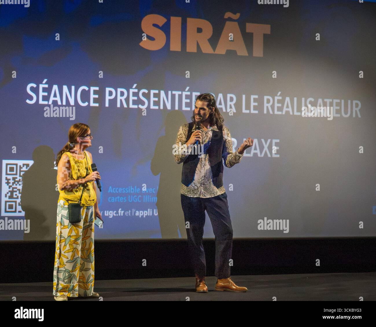 Paris, Frankreich, 10. September 2025. Oliver Laxe präsentiert seinen preisgekrönten Film „Sirāt“ – THEATERVORFÜHRUNG BEI UGC GOBELINS Photo von Jacques Julien/Alamy Live News Stockfoto