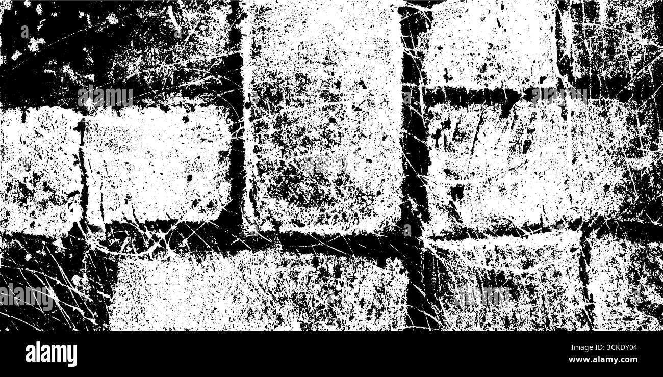 Geätzter Glasblock mit Kreuzschraffur für Grunge-Overlay-Design. Stock Vektor