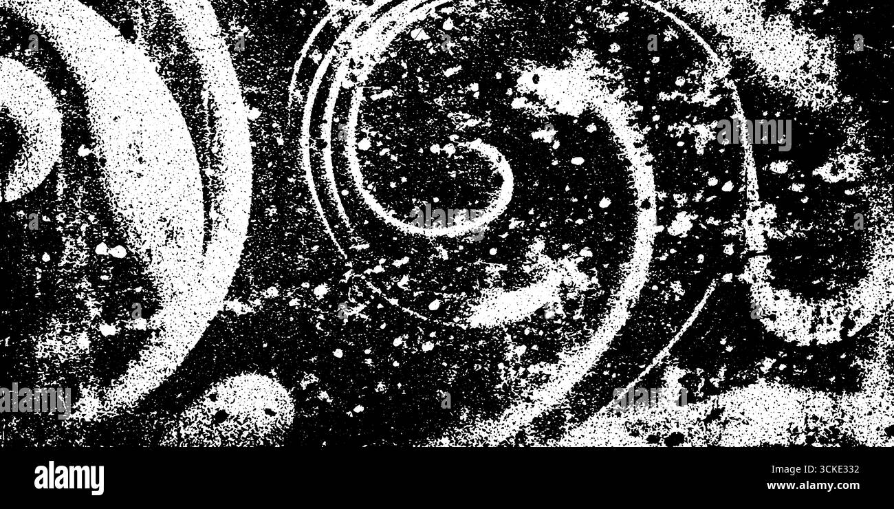 Wirbelndes, geätztes Glasfrostmuster mit Grunge-Textur für künstlerisches Design. Stock Vektor