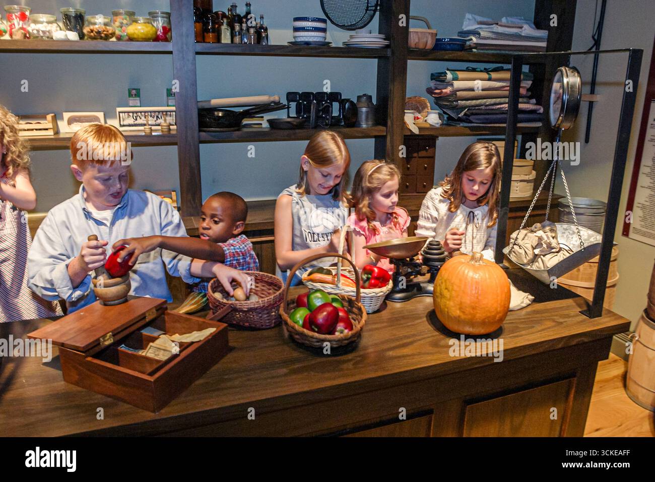 Alabama Madison County, Huntsville, EarlyWorks Kindermuseum, Geschichte, Sammlungen, Ausstellungsausstellung Sammlung, fördern, Produktprodukte Verkauf anzeigen Stockfoto