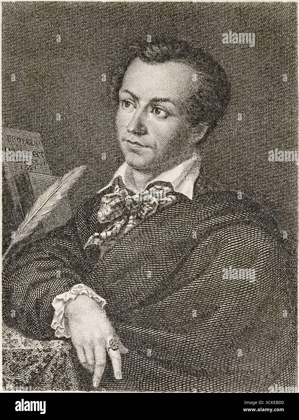 Antonin Carême (1784–1833) Porträt aus dem Frontstich „L’Art de la Cuisine francaise au XIXe siècle“, veröffentlicht in Paris, 1843. Stockfoto
