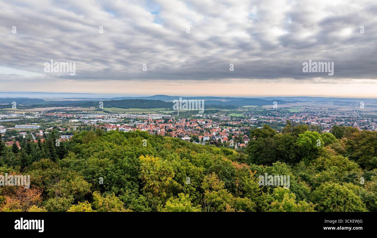 Luftbildaufnahmen Blankenburg Harz Stockfoto