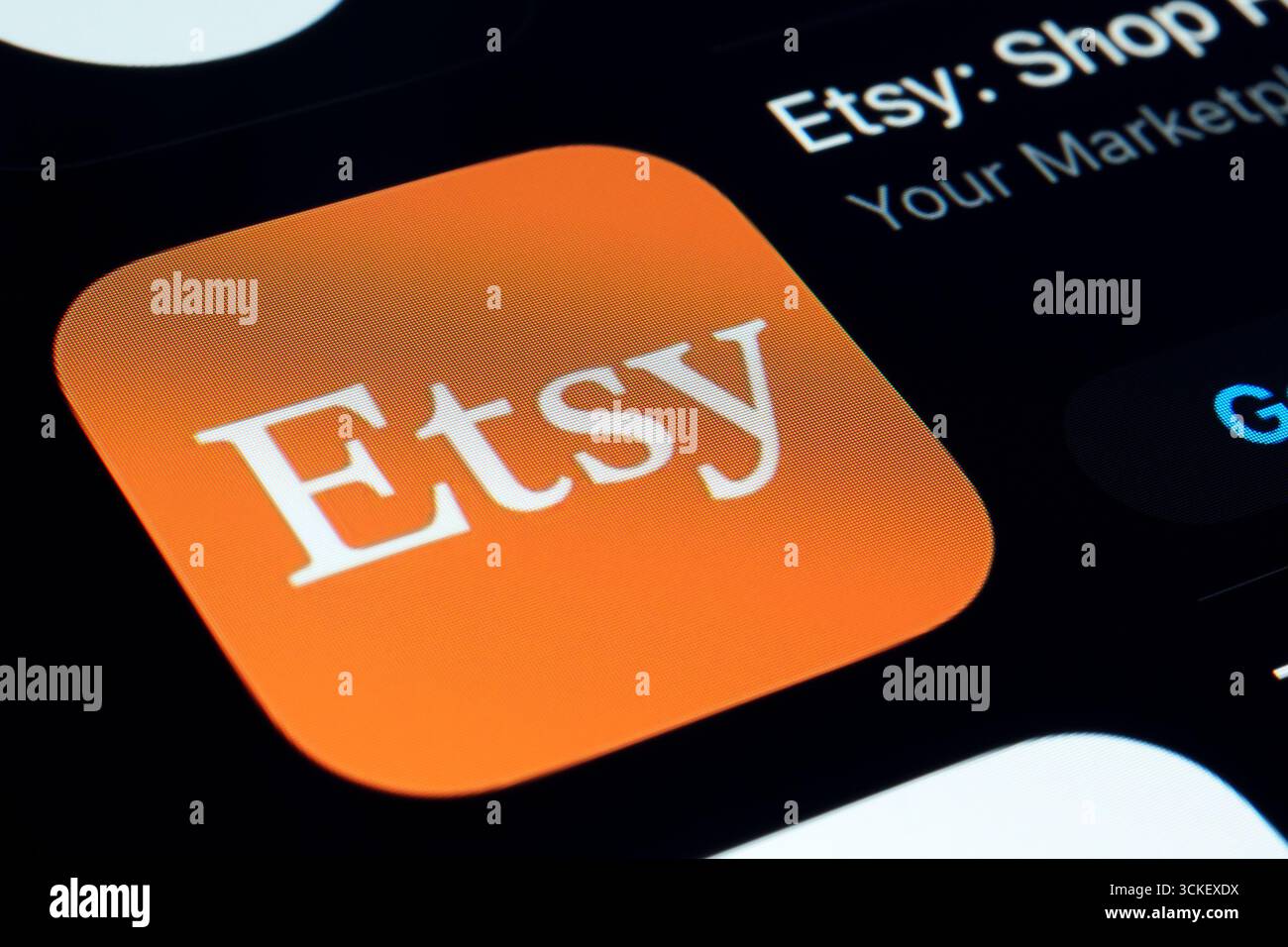 Etsy-App Stockfoto