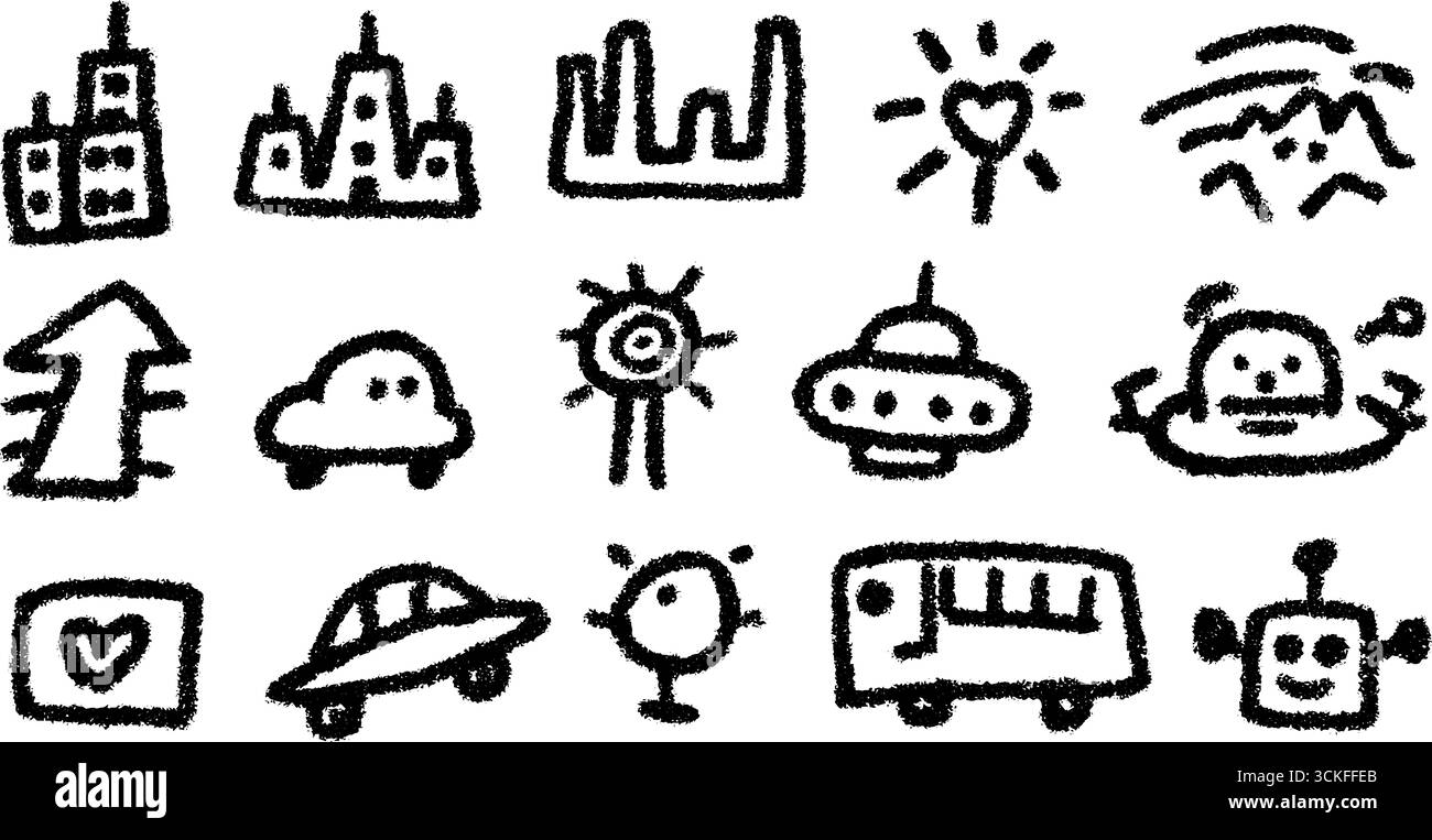 Cyber City Wolkenkratzer und Neonschilder für kreatives Design. Stock Vektor