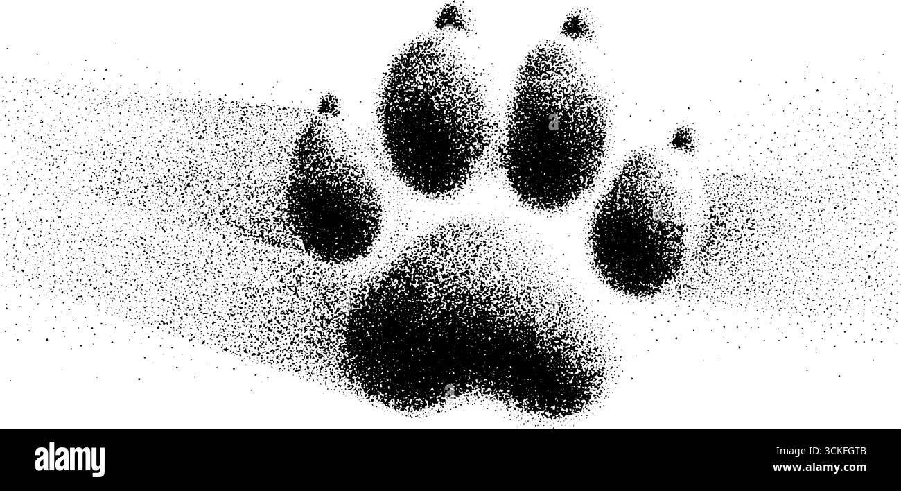 Minimalistisches Haustiermotiv mit Punktmuster für Design und Einrichtung. Stock Vektor