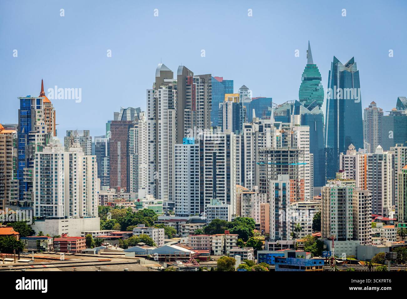Moderne Architektur prägt die Skyline von Panama City, Panama Stockfoto