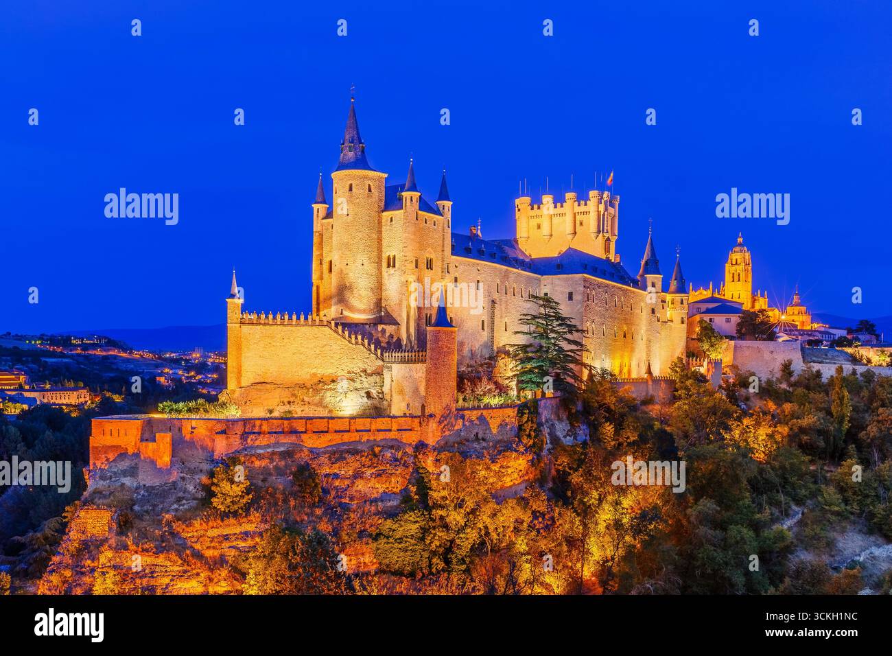 Segovia, Spanien. Der Alcázar von Segovia. Castilla y Leon. Stockfoto