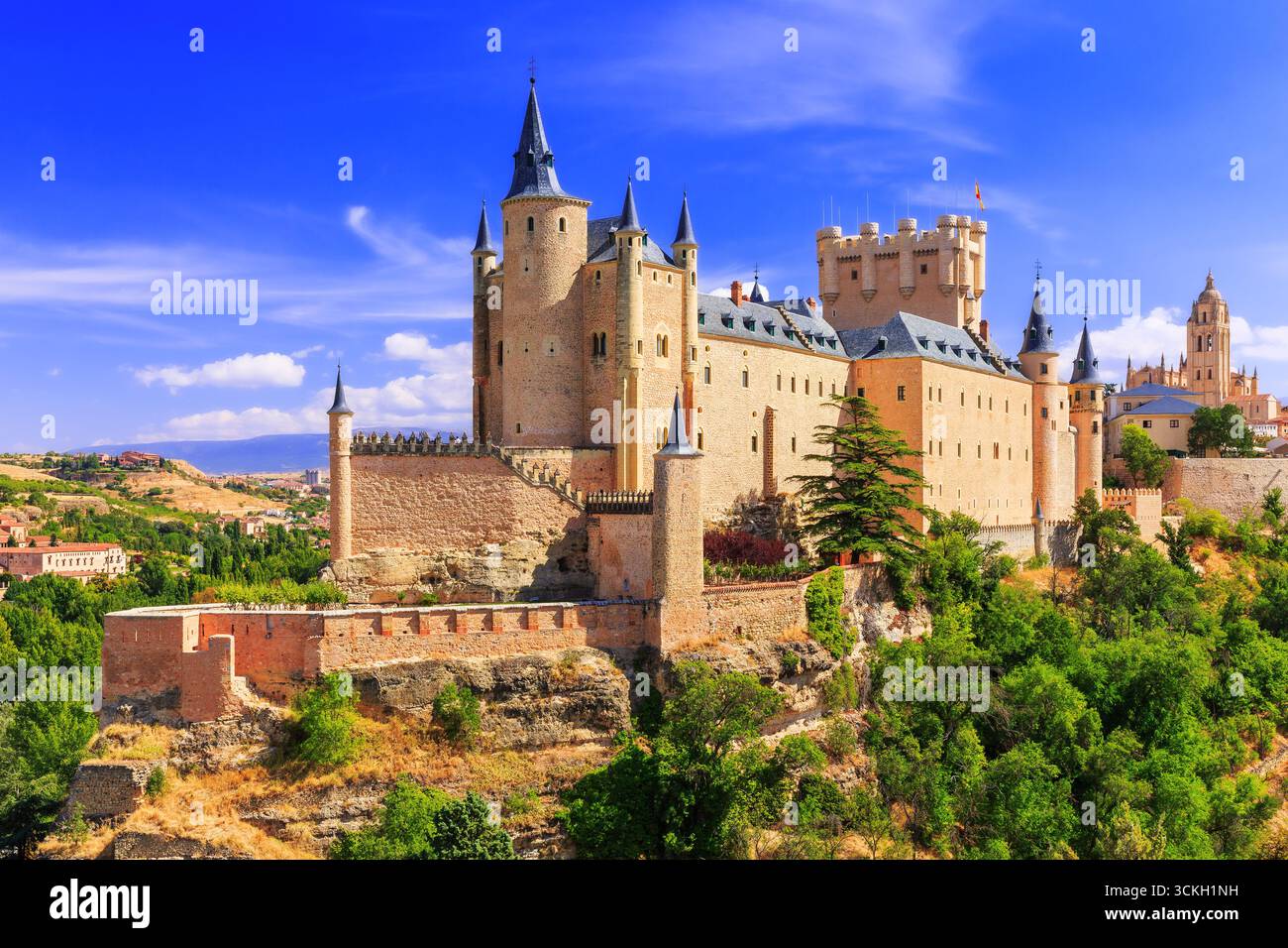 Segovia, Spanien. Der Alcázar von Segovia. Castilla y Leon. Stockfoto