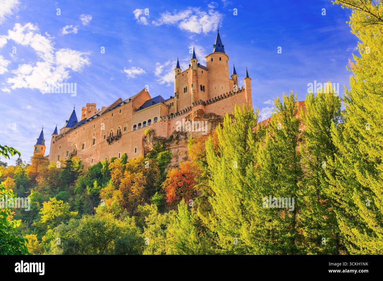 Segovia, Spanien. Der Alcázar von Segovia. Castilla y Leon. Stockfoto